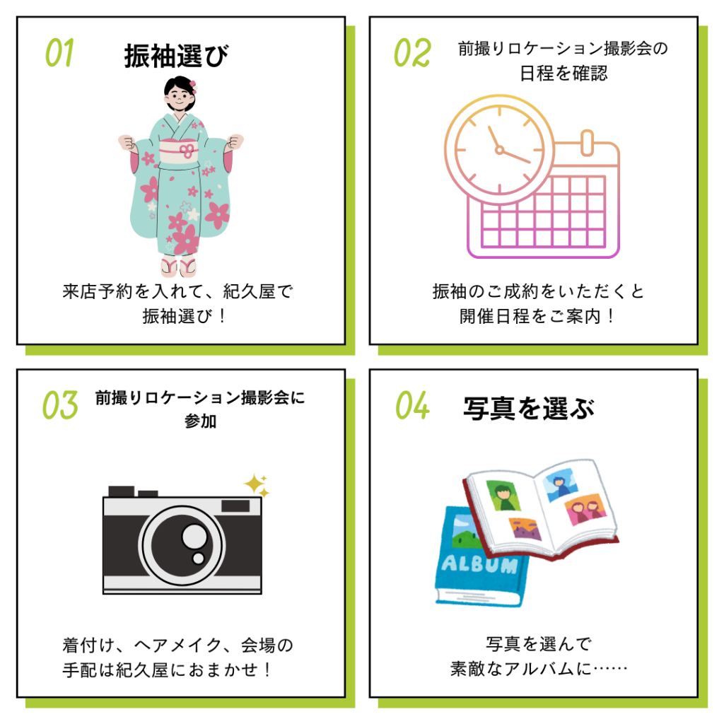 振袖ご成約から振袖前撮りまでの流れ